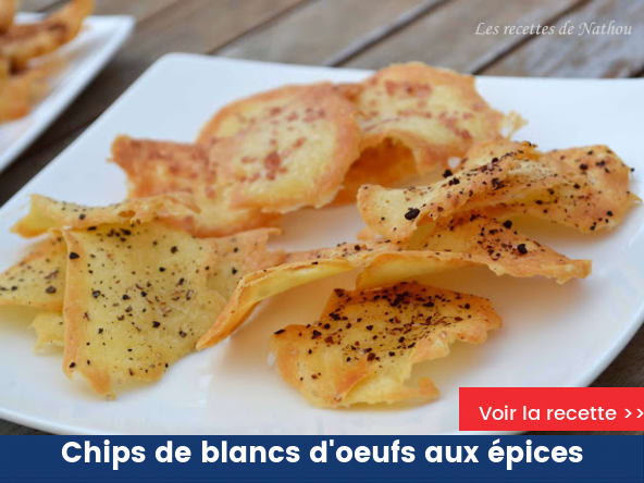 Chips de blancs d'oeufs aux épices